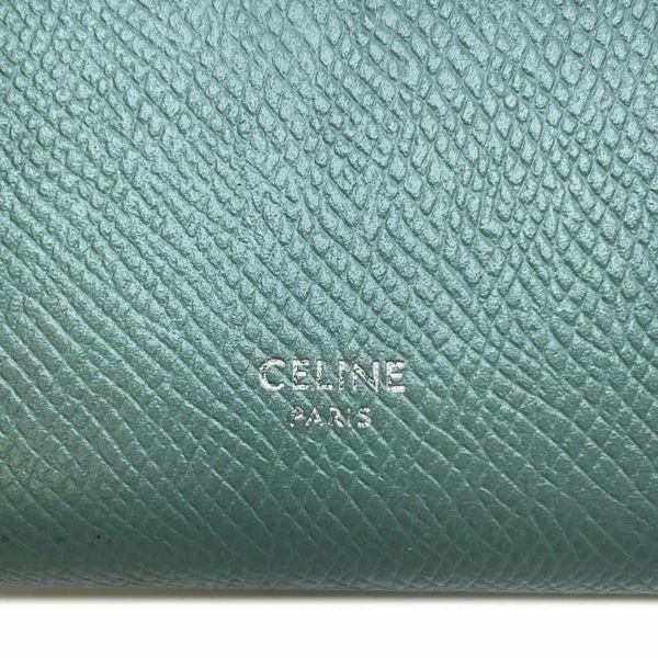 セリーヌ 二つ折り財布 ミディアム ストラップ ウォレット バイカラー 10B643BRU CELINE 財布