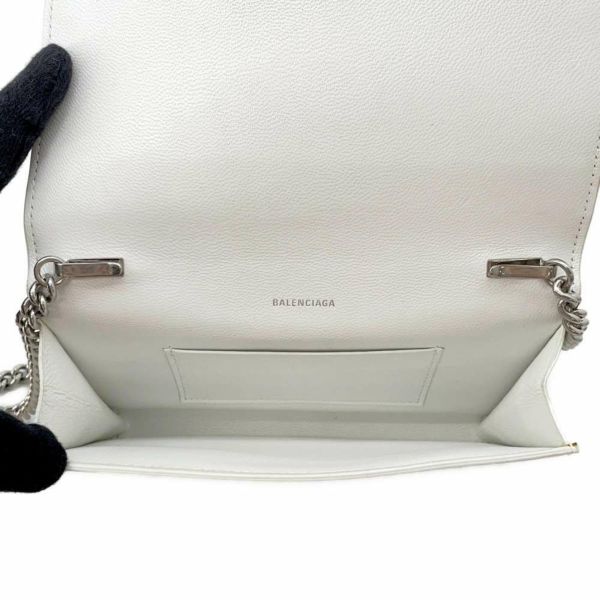 バレンシアガ チェーンショルダーバッグ エブリデイ レザー 593785 BALENCIAGA ポシェット 白