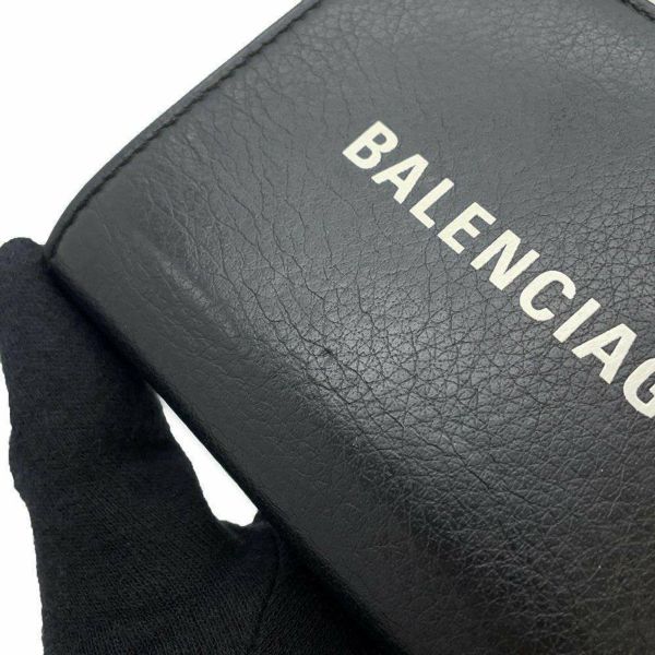 バレンシアガ 二つ折り財布 エブリデイ スモールウォレット レザー 551933 BALENCIAGA 財布 黒