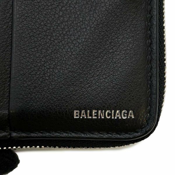 バレンシアガ 二つ折り財布 エブリデイ スモールウォレット レザー 551933 BALENCIAGA 財布 黒