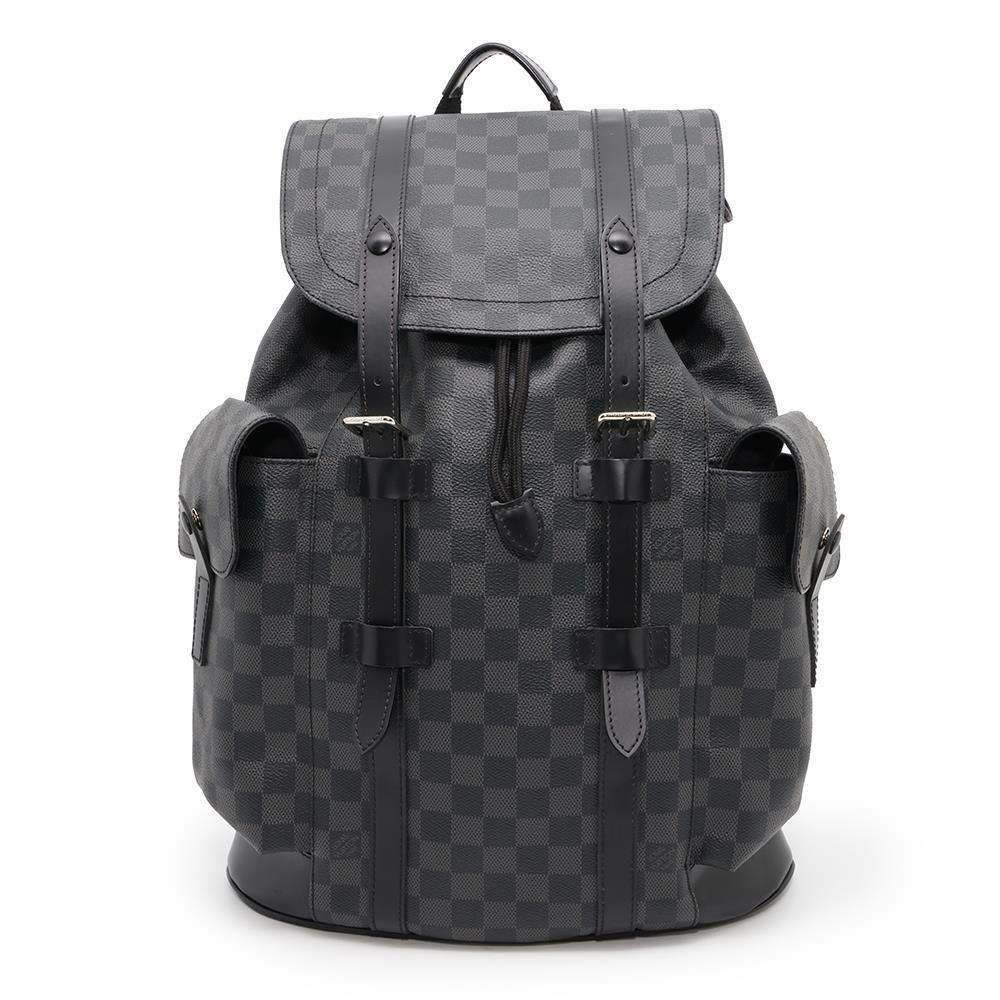 ルイヴィトン リュックサック ダミエ・グラフィット クリストファーMM N41379 LOUIS VUITTON バックパック 黒 ブラック