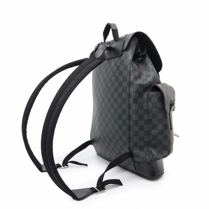 ルイヴィトン リュックサック ダミエ・グラフィット クリストファーMM N41379 LOUIS VUITTON バックパック 黒 ブラック