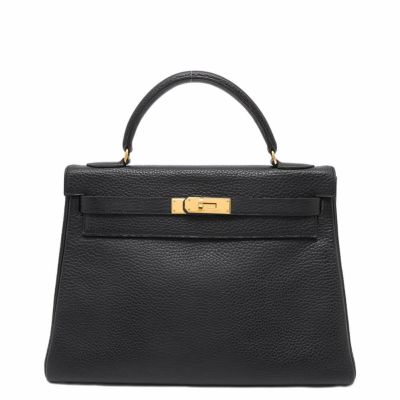 エルメス ネックレス ループグラン ブラック/ゴールド金具