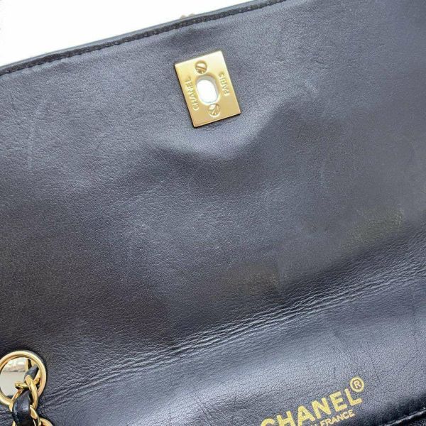 シャネル チェーンショルダーバッグ  ココマーク ワイルドステッチ レザー CHANEL バッグ 黒