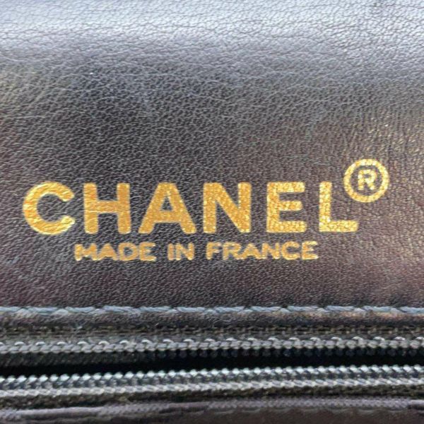 シャネル チェーンショルダーバッグ  ココマーク ワイルドステッチ レザー CHANEL バッグ 黒