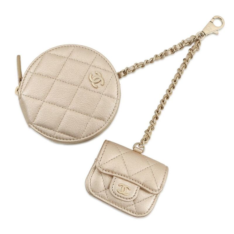 シャネル ノベルティ コインケース Airpodsproケース ラムスキン CHANEL 2024年イヤーズギフト