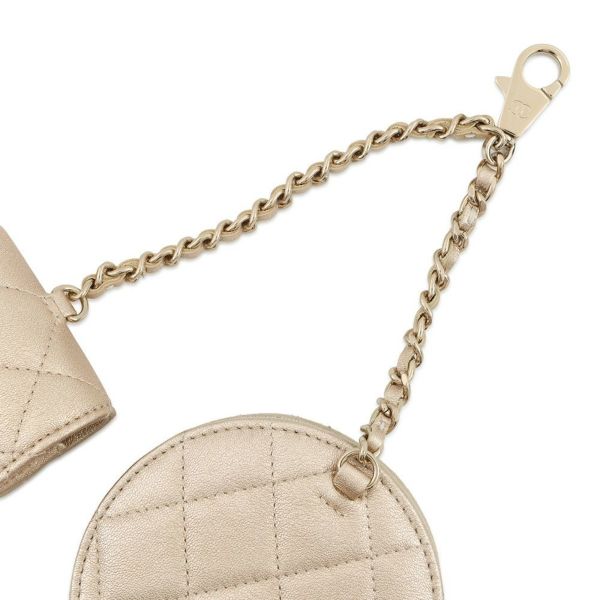 シャネル ノベルティ コインケース Airpodsproケース ラムスキン CHANEL 2024年イヤーズギフト