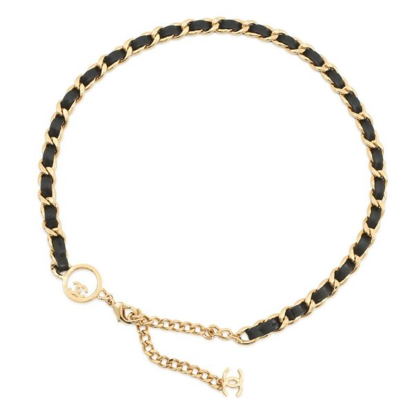 シャネル チェーンベルト ココマーク レザー メタル B24C CHANEL アクセサリー 黒
