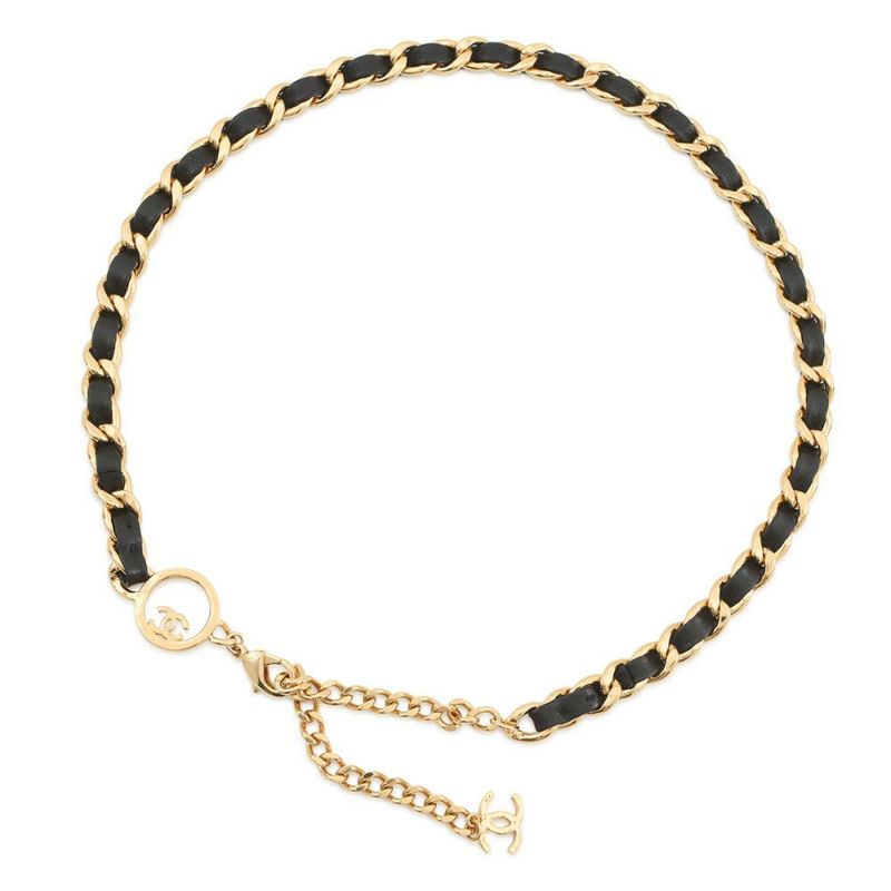 シャネル チェーンベルト ココマーク レザー メタル B24C CHANEL アクセサリー 黒
