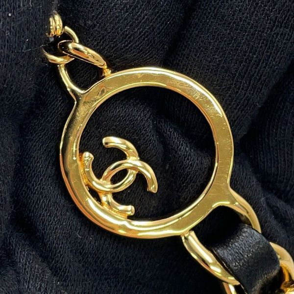 シャネル チェーンベルト ココマーク レザー メタル B24C CHANEL アクセサリー 黒