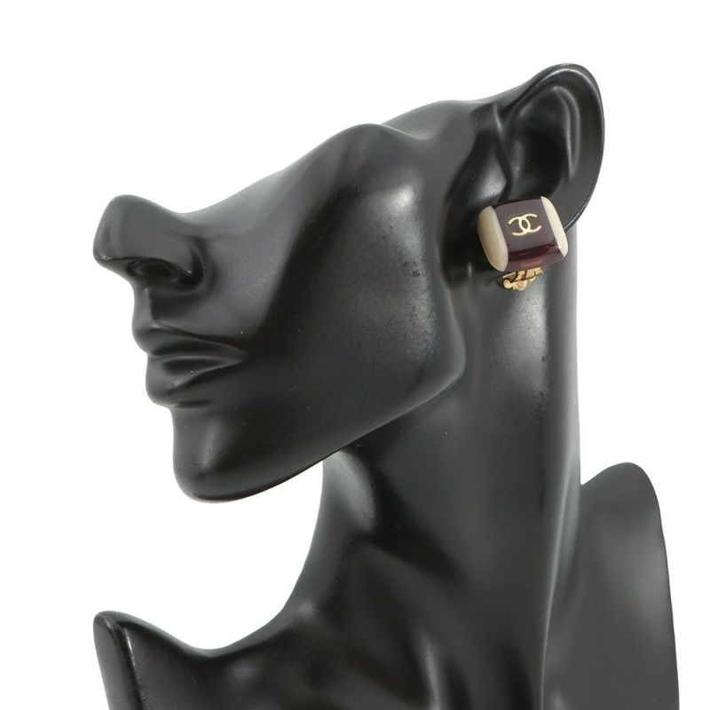 シャネル イヤリング ココマーク スクエア プラスチック メタル 01A CHANEL アクセサリー