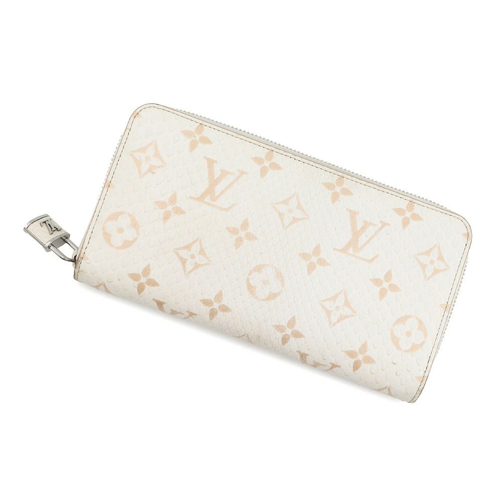 ルイヴィトン 長財布 モノグラム/パイソン ジッピーウォレット N97773 LOUIS VUITTON 財布 白