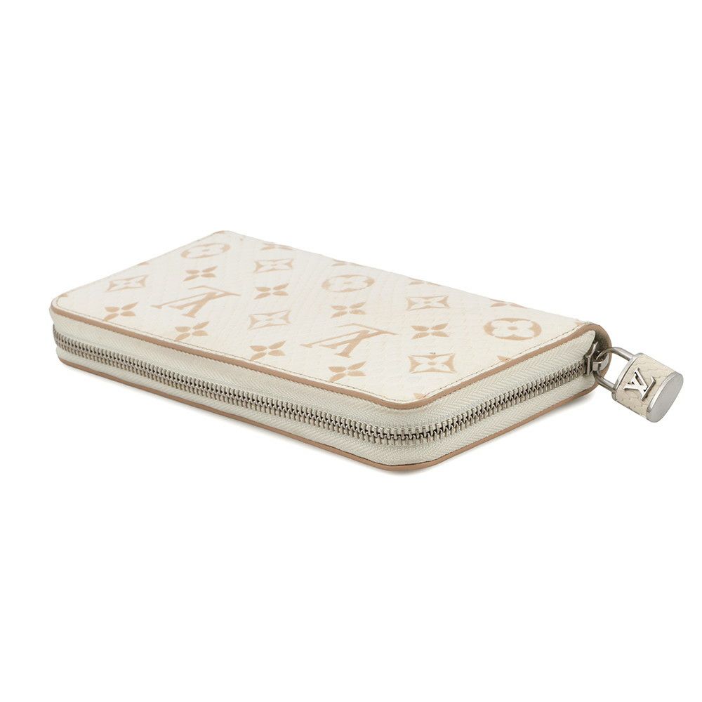 ルイヴィトン 長財布 モノグラム/パイソン ジッピーウォレット N97773 LOUIS VUITTON 財布 白