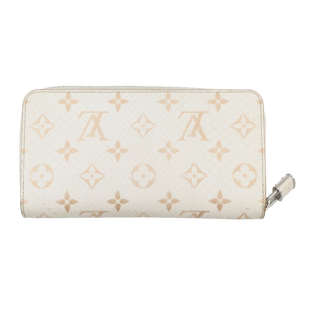 ルイヴィトン 長財布 モノグラム/パイソン ジッピーウォレット N97773 LOUIS VUITTON 財布 白