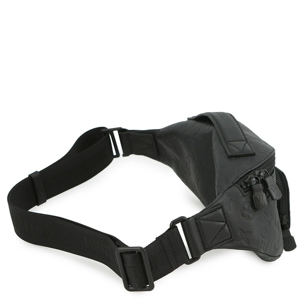 ルイヴィトン ボディバッグ モノグラム・シャドウ ラッシュ・バムバッグ M47058 ウエストバッグ 黒 ブラック