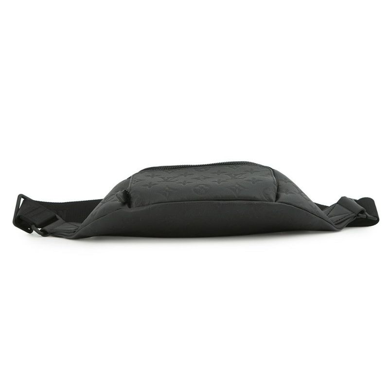 ルイヴィトン ボディバッグ モノグラム・シャドウ ラッシュ・バムバッグ M47058 ウエストバッグ 黒 ブラック