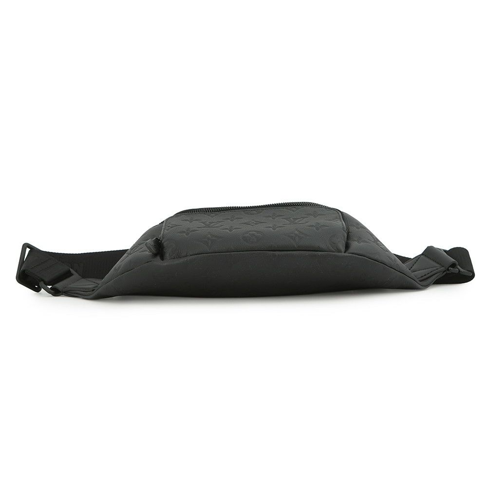 ルイヴィトン ボディバッグ モノグラム・シャドウ ラッシュ・バムバッグ M47058 ウエストバッグ 黒 ブラック