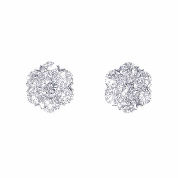 ヴァンクリーフ&アーペル ピアス フルーレット ピアス ダイヤモンド 14P 1.46ct K18WGホワイトゴールド VCARP9X800 ジュエリー