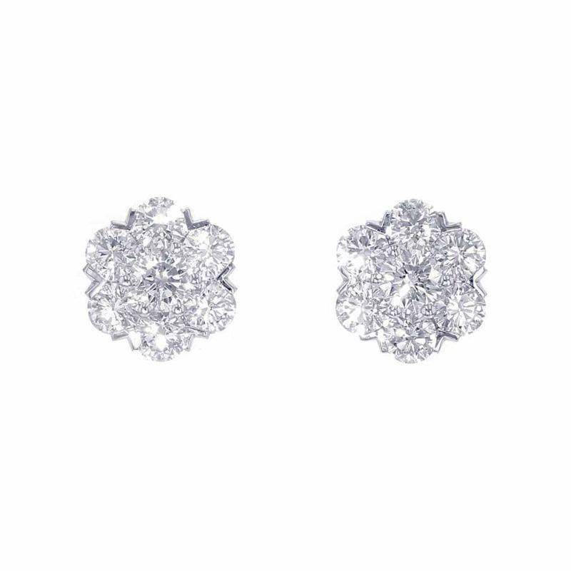ヴァンクリーフ&アーペル ピアス フルーレット ピアス ダイヤモンド 14P 1.46ct K18WGホワイトゴールド VCARP9X800 ジュエリー