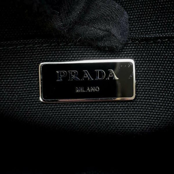 プラダ ハンドバッグ カナパ ラフィア 1BG889 PRADA 2wayショルダーバッグ 黒