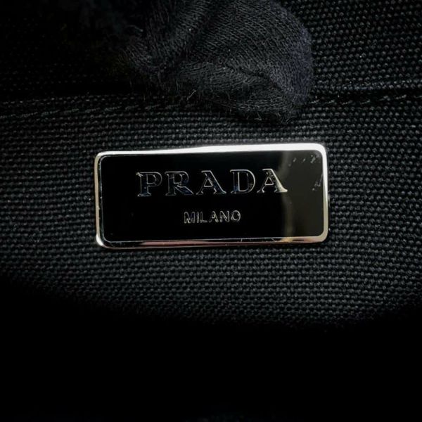 プラダ ハンドバッグ カナパ ラフィア 1BG889 PRADA 2wayショルダーバッグ 黒