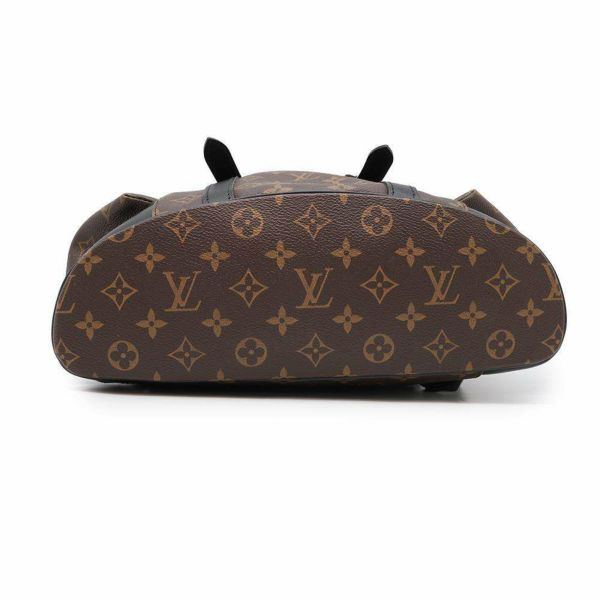 ルイヴィトン リュックサック モノグラム・マカサー クリストファーMM M43735 LOUIS VUITTON バックパック 黒 ブラック