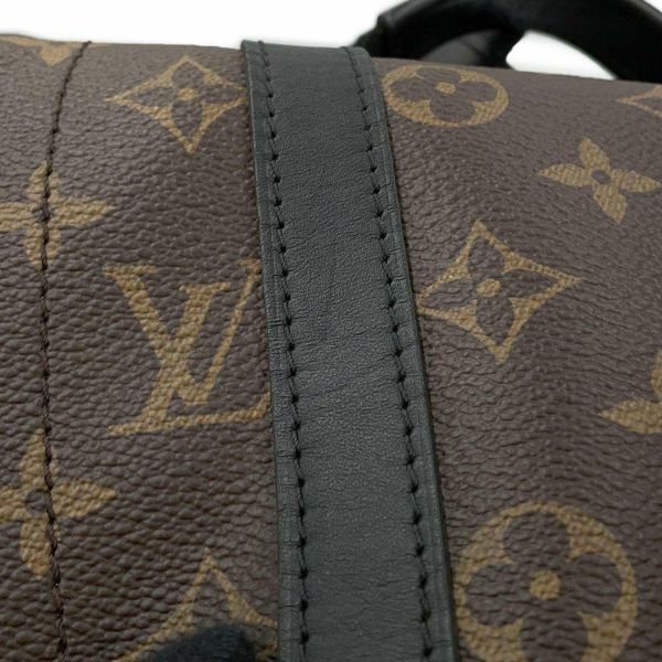 ルイヴィトン リュックサック モノグラム・マカサー クリストファーMM M43735 LOUIS VUITTON バックパック 黒 ブラック