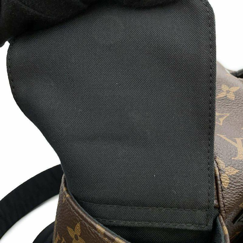 ルイヴィトン リュックサック モノグラム・マカサー クリストファーMM M43735 LOUIS VUITTON バックパック 黒 ブラック
