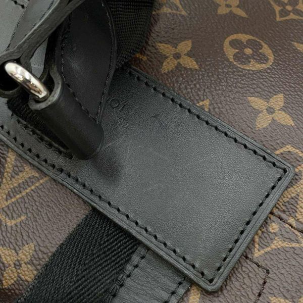 ルイヴィトン リュックサック モノグラム・マカサー クリストファーMM M43735 LOUIS VUITTON バックパック 黒 ブラック