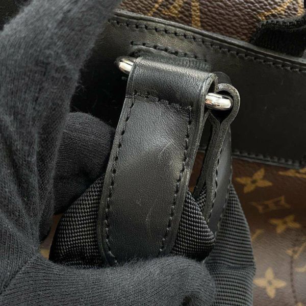 ルイヴィトン リュックサック モノグラム・マカサー クリストファーMM M43735 LOUIS VUITTON バックパック 黒 ブラック