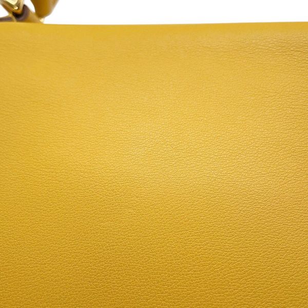 エルメス ハンドバッグ ケリー25 内縫い ジョーヌアンブル/ゴールド金具 スイフト C刻印 ２wayショルダー