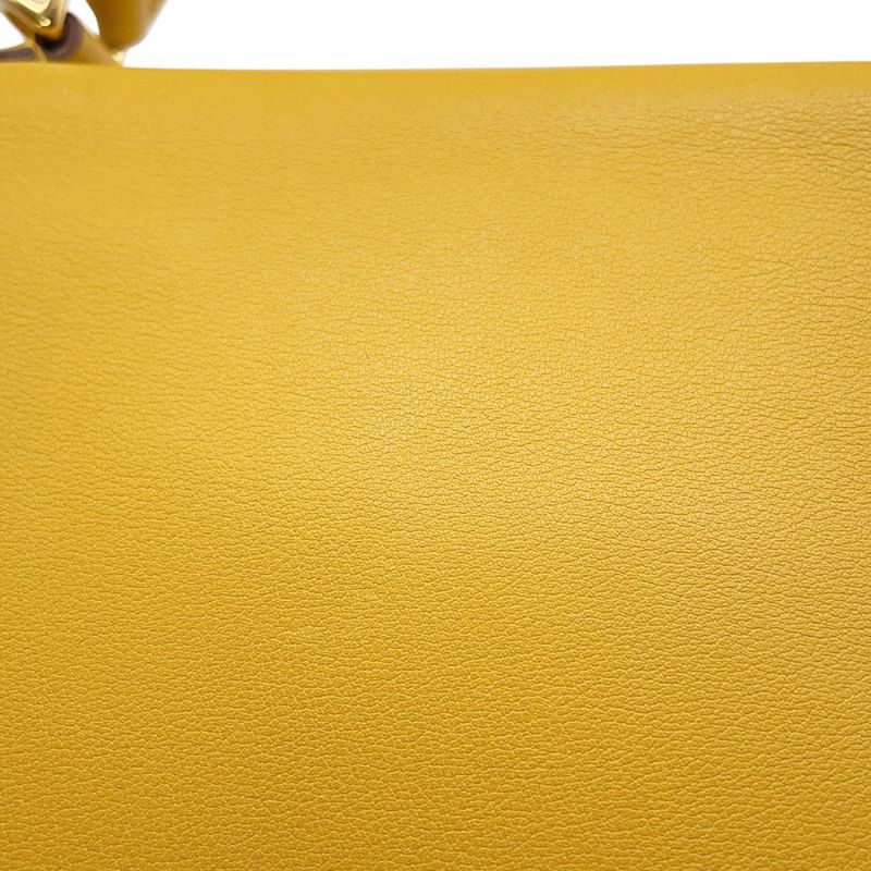 エルメス ハンドバッグ ケリー25 内縫い ジョーヌアンブル/ゴールド金具 スイフト C刻印 ２wayショルダー