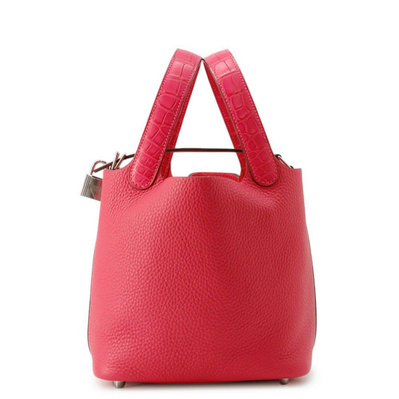 エルメス ピコタンロックPM タッチ フランボワーズ/シルバー金具 トリヨンクレマンス/アリゲーターマット Z刻印