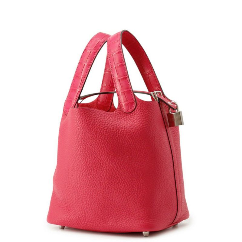 エルメス ピコタンロックPM タッチ フランボワーズ/シルバー金具 トリヨンクレマンス/アリゲーターマット Z刻印