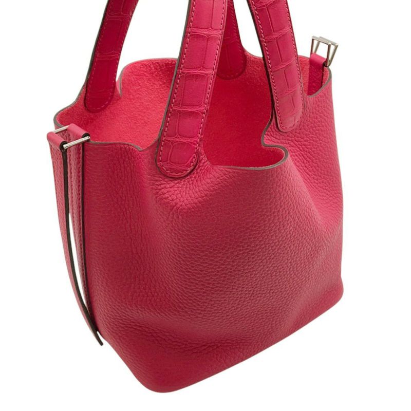 エルメス ピコタンロックPM タッチ フランボワーズ/シルバー金具 トリヨンクレマンス/アリゲーターマット Z刻印