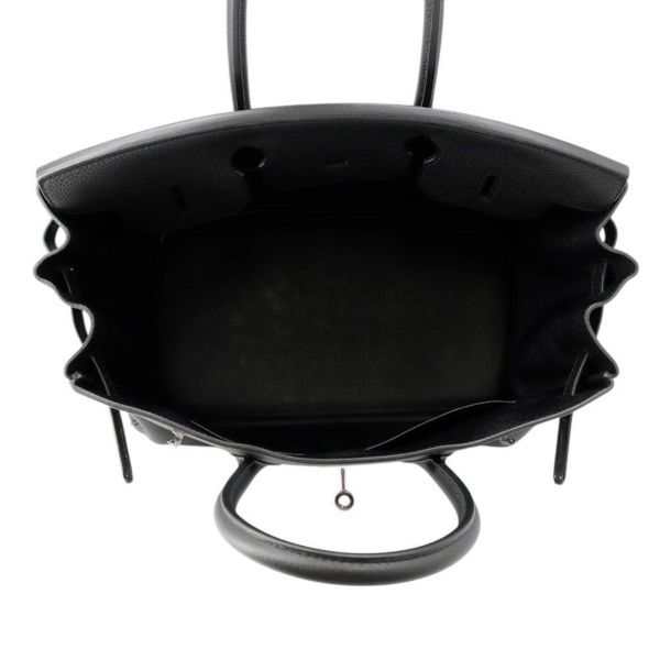 エルメス バーキン35 ブラック/シルバー金具 トゴ C刻印 HERMES Birkin ハンドバッグ 黒