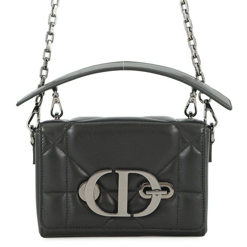 クリスチャン・ディオール ハンドバッグ マキシカナージュ 30 Montaigne モンテーニュ M9218BNNA 2way 黒