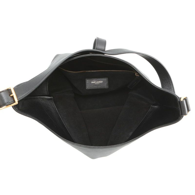 サンローランパリ ショルダーバッグ ホーボーバッグ レザー 372086 SAINT LAURENT PARIS 黒