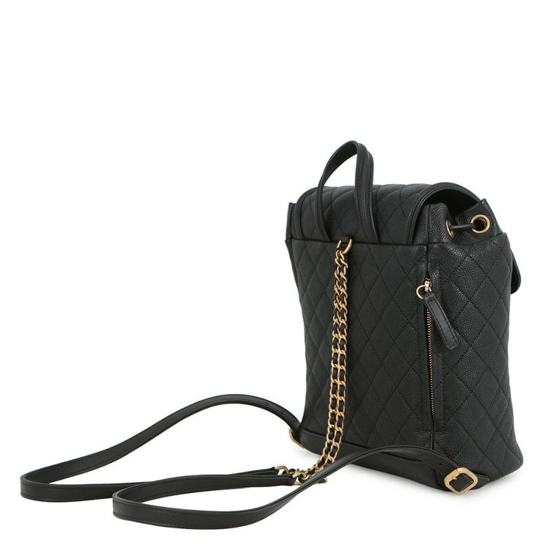 シャネル リュック フィリグリー マトラッセ ココマーク キャビアスキン A57090 バックパック バッグ 黒