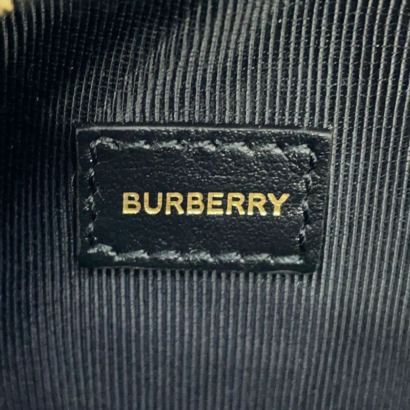 バーバリー ショルダーバッグ アイコンストライプ ルイーズバッグ PVC レザー 8051846 BURBERRY 黒