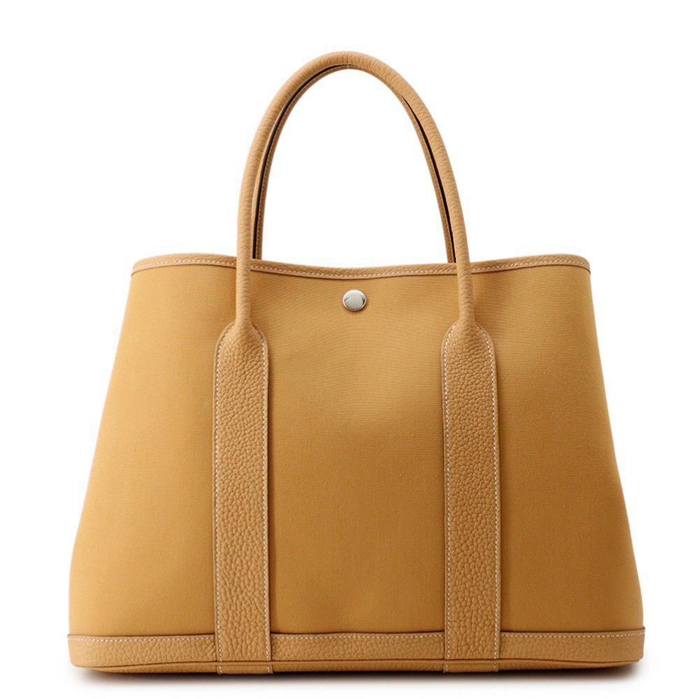 エルメス トートバッグ ガーデンパーティPM ナチュラルサブレ/シルバー金具 トワルオフィシエ/ネゴンダ K刻印