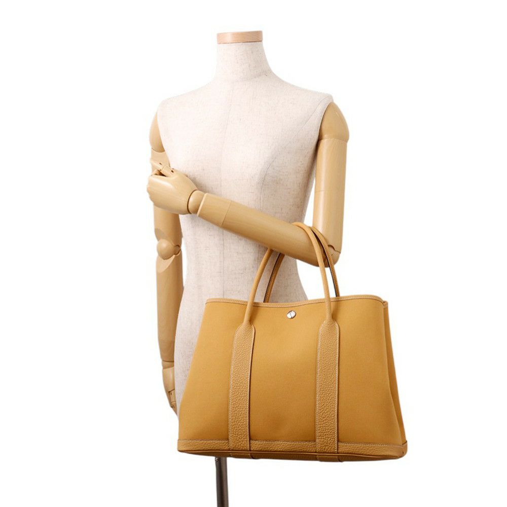 エルメス トートバッグ ガーデンパーティPM ナチュラルサブレ/シルバー金具 トワルオフィシエ/ネゴンダ K刻印