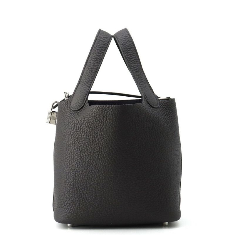 エルメス ハンドバッグ ピコタンロックPM プルノワール/シルバー金具 トリヨンクレマンス W刻印