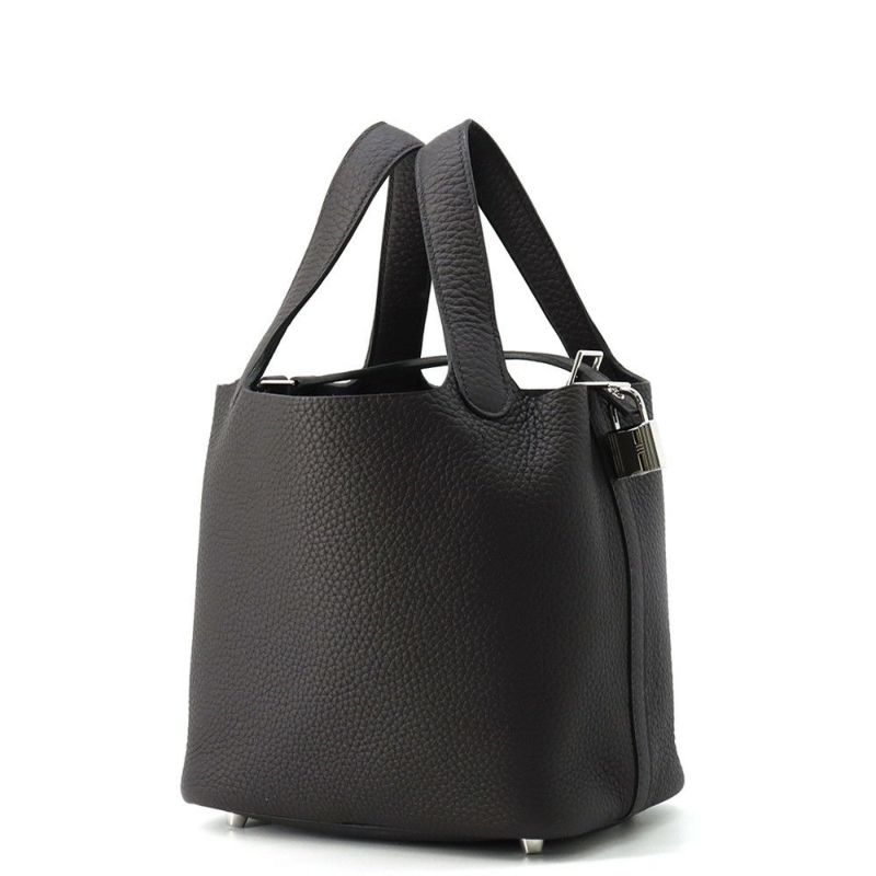 エルメス ハンドバッグ ピコタンロックPM プルノワール/シルバー金具 トリヨンクレマンス W刻印