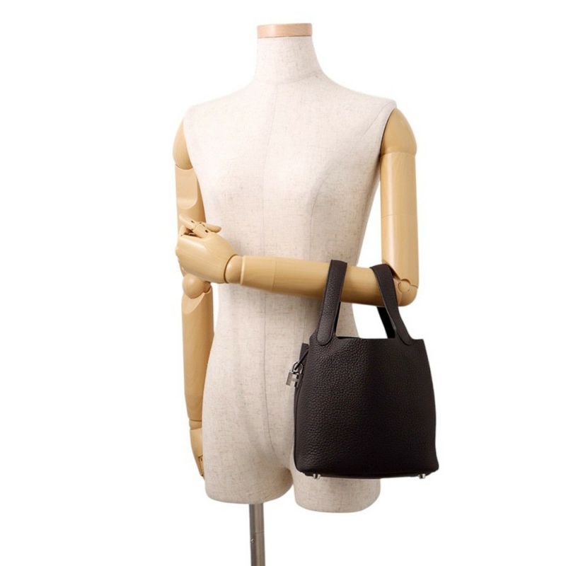 エルメス ハンドバッグ ピコタンロックPM プルノワール/シルバー金具 トリヨンクレマンス W刻印