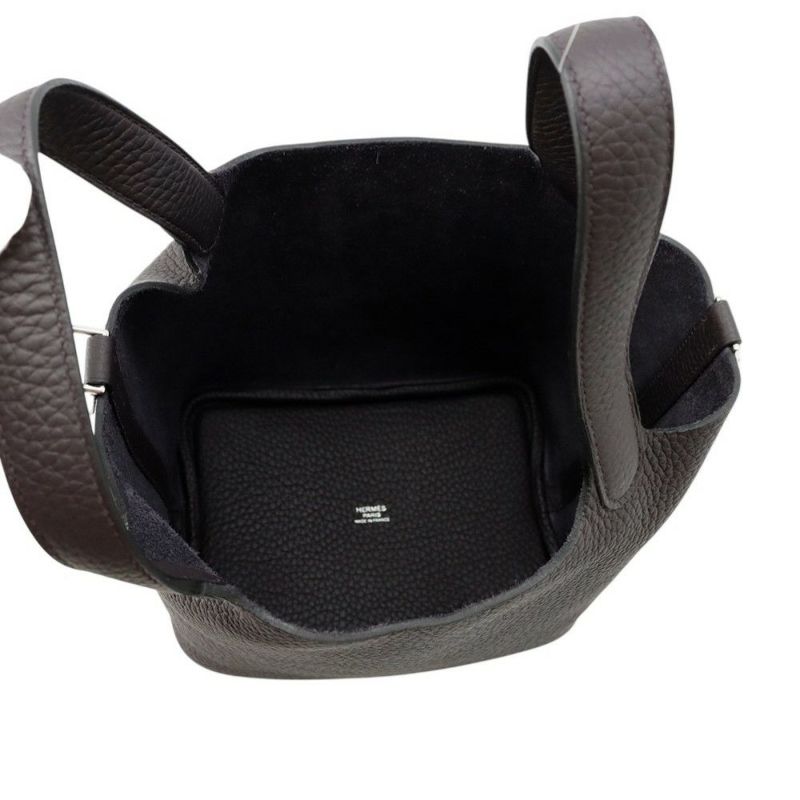 エルメス ハンドバッグ ピコタンロックPM プルノワール/シルバー金具 トリヨンクレマンス W刻印