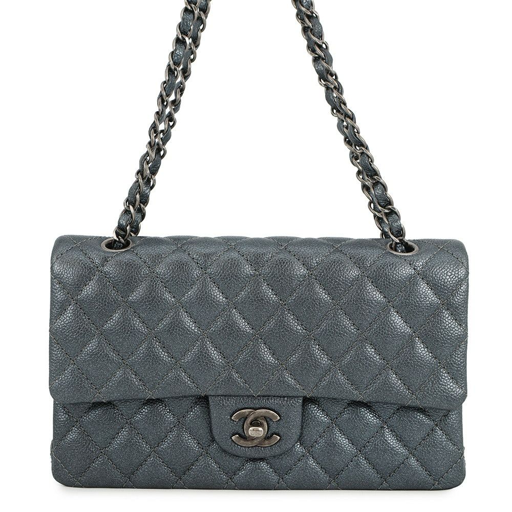 シャネル チェーンショルダーバッグ マトラッセ25 ココマーク ダブルチェーン キャビアスキン A01112 CHANEL