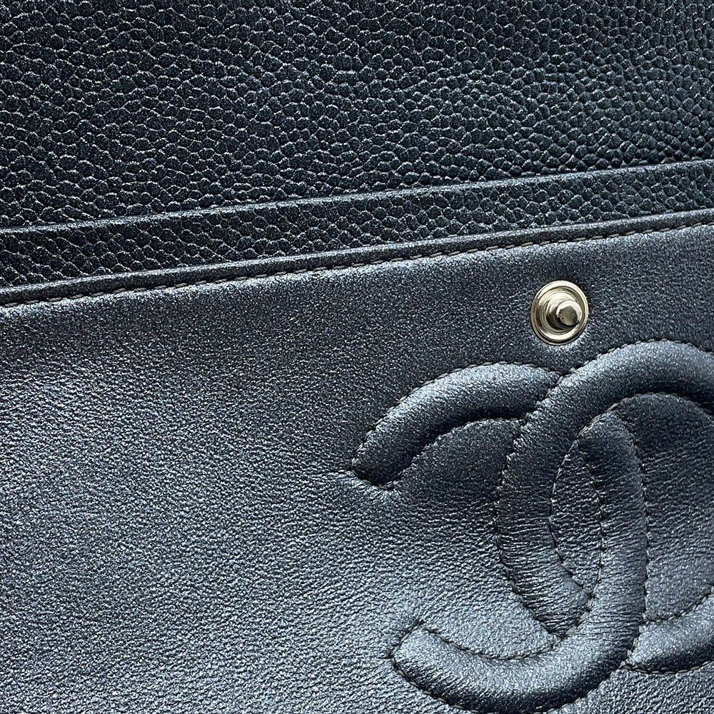 シャネル チェーンショルダーバッグ マトラッセ25 ココマーク ダブルチェーン キャビアスキン A01112 CHANEL