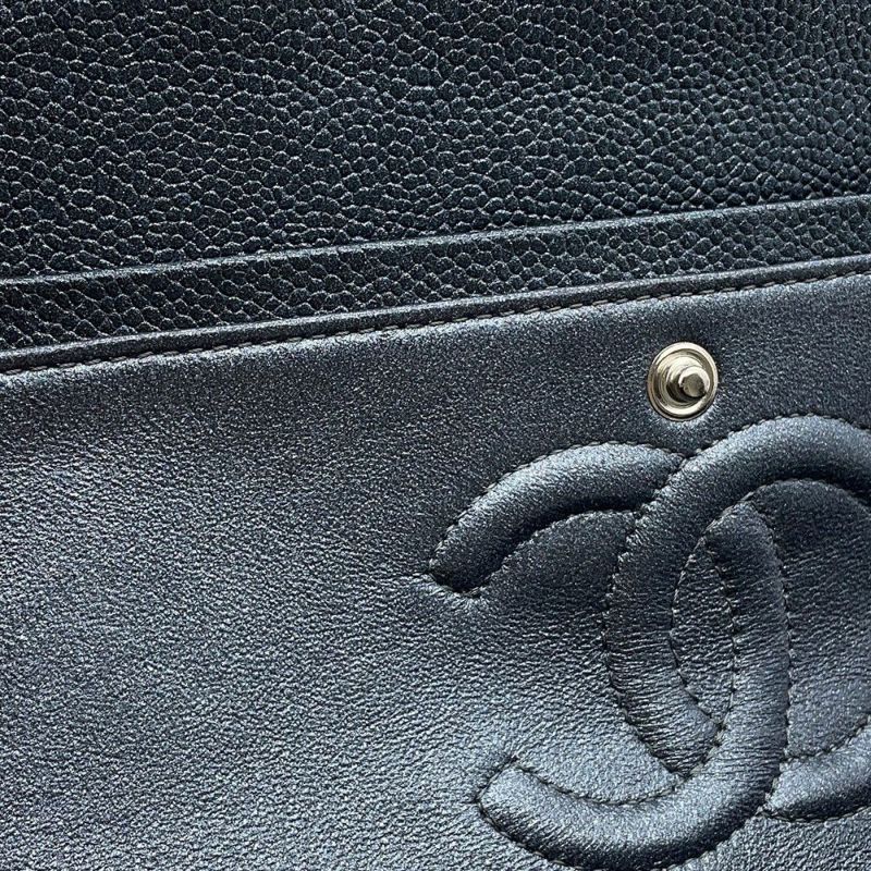 シャネル チェーンショルダーバッグ マトラッセ25 ココマーク ダブルチェーン キャビアスキン A01112 CHANEL