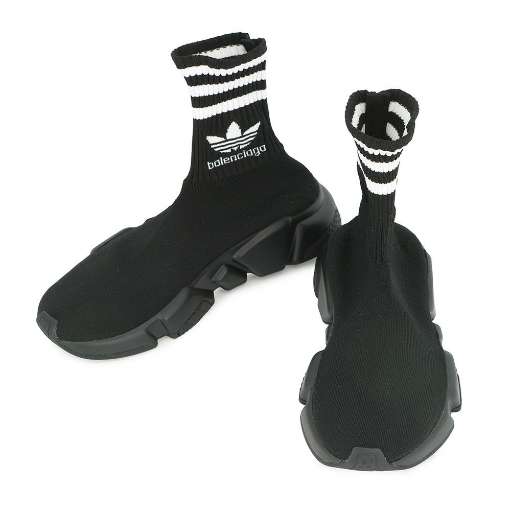 バレンシアガ スニーカー アディダスコラボ ソックススニーカー レディースサイズ35 717589 BALENSIAGA adidas 靴 黒 白